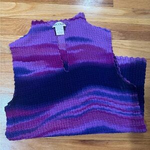 Purple and Pink Textured Top